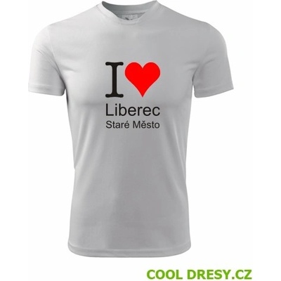 Tričko I love Liberec Staré Město Tričko Liberec Staré Město bílé