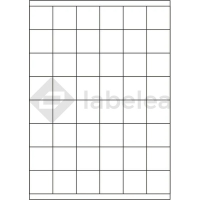 Labelea Samolepiace etikety 35x35 mm biele papierové, na hárku A4, pre laserovú a atramentovú tlač, Farba etikiet Biela, Počet hárkov v balení 100 EPY035035W048S