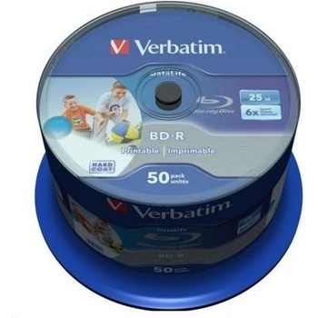 Verbatim BD-R SL 25GB 6x, printable, spindle, 50ks (43812)