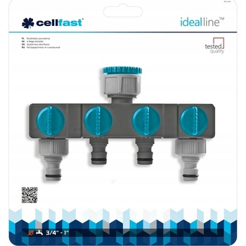 Cellfast Štvorcestný rozdelovač IDEAL 3/4" - 1"