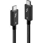 Lindy Кабел USB 4, Thunderbolt, 40Gbps, 8K60Hz, C - C, M/M, 1m, черен 31120 (31120)