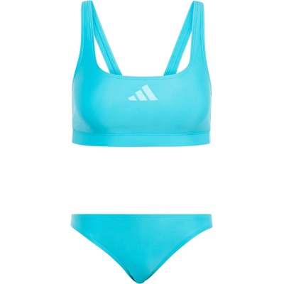 Adidas Дамски комплект бикини adidas Women's 3-Stipes BLD Bikini Bikini - Lucid Cyan / Flash Aqua - размер 34 (EU) (150-6697-0112)