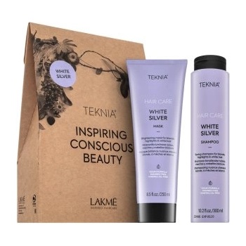Lakmé Teknia White Silver Pack Шампоан + Маска за платинено руса и сива коса 300 ml + 250 ml