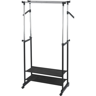 Wenko Метална телескопична подвижна закачалка за дрехи All In Black - Wenko (4364000100)