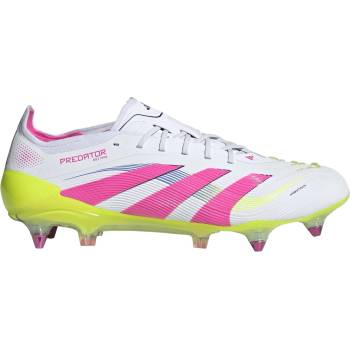 Adidas Детски футболни бутонки Adidas Unisex Kids' Pred Elt Predator Soft Ground Football Boots - Wht/Pink/Lem