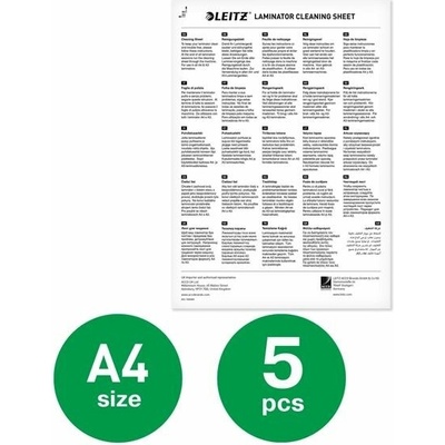 Leitz Čistící listy pro laminátory Leitz, A4, 5 listů