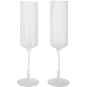 Ferm Living Ripple Flutes, чаши за шампанско, матирани, 2 бр (1104271425)