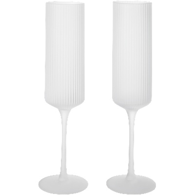 Ferm Living Ripple Flutes, чаши за шампанско, матирани, 2 бр (1104271425)