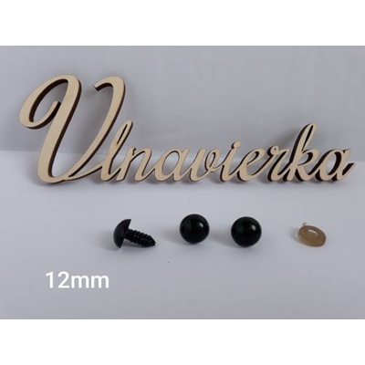 Čierne Oči s Pojistkou 12mm