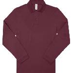 B&C Collection B&c my polo 180 lsl / Мъжка поло риза с дълъг ръкав - бордо xxl (01u42537005)