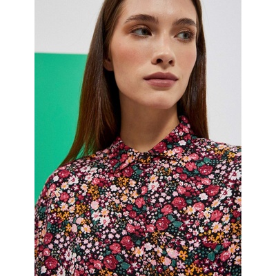 Moodo Розово-черна дамска риза с шарки Moodo Moodo | Cheren | ЖЕНИ | XS