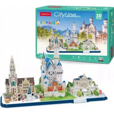 CubicFun 3D puzzle CityLine panorama Bavorsko 178 ks
