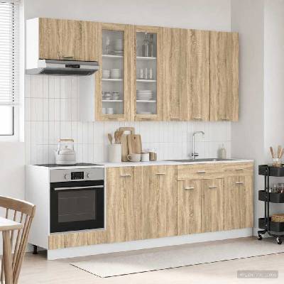 vidaXL Кухненски единица LYON 8 pcs Дъб сонома Инженерна дървесина (3438213)