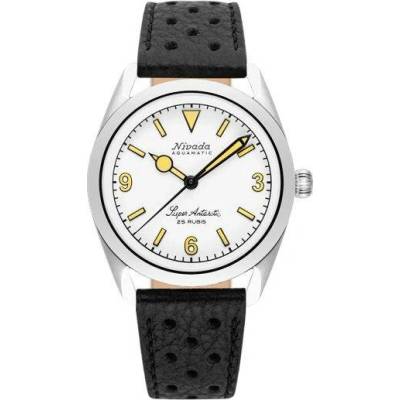Nivada Grenchen Super Antarctic White 3.6.9. Cream Black Racing Strap