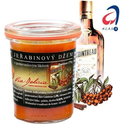 Via Delicia Jeřabinový džem s pomerančovým likérem Cointreau džem 175g