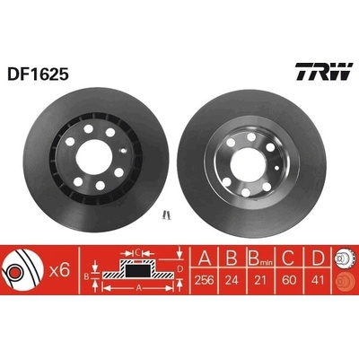 Brzdový kotúč TRW DF1625