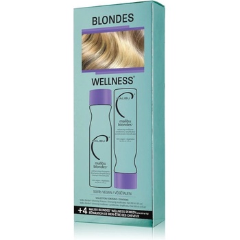 Malibu Blondes Enhancing Collection šampón 266 ml + kondicionér 266 ml + wellness sáčky 4 ks darčeková sada
