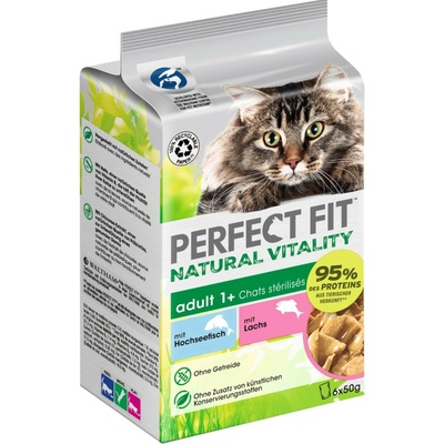 Perfect Fit Natural Vitality Adult 1+ mořské ryby s lososem 36 x 50 g