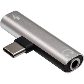 Akyga Адаптер Akyga USB тип C /USB тип C /Жак 3, 5 мм Сив AK-AD-71 (AK-AD-71)