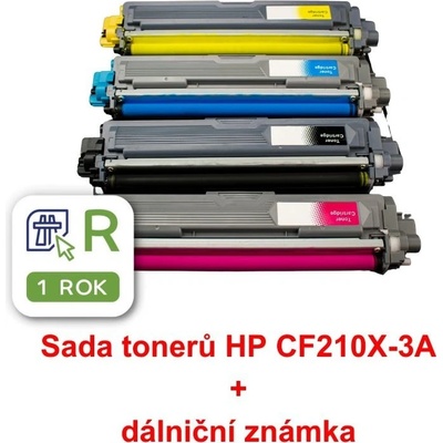 MP Print HP Sada tonerů CF210X-3A, CMYK, + dálniční známka