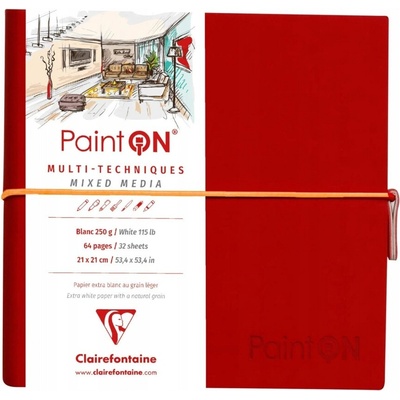 Clairefontaine Skicár Paint'On 19x19 cm 250g Biely