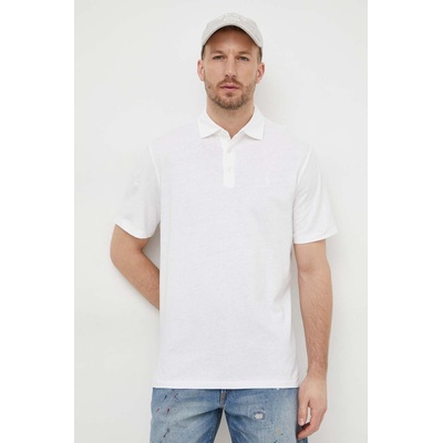 Ralph Lauren Тениска с яка лен Polo Ralph Lauren в бяло с изчистен дизайн 710933390 (710933390)