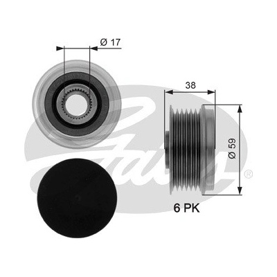 Voľnobeżka alternátora GATES OAP7039