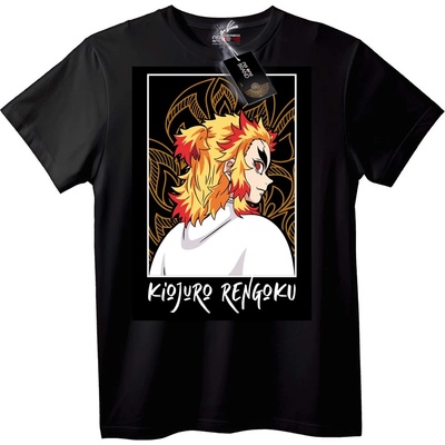 NOONEBRAND Kyojuro Rengoku Anime T-Shirt - 2XL, White