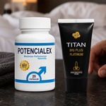  Titan gel за уголемяване на пениса Титан гел платинум + POTENCIALEX капсули секс стимулант