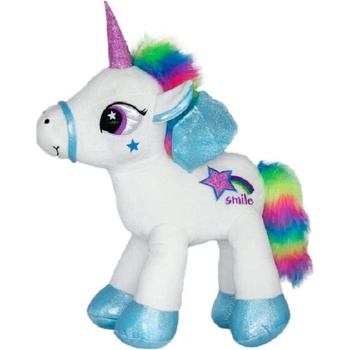 Image 1 of Амек Тойс Плюшена играчка Амек Тойс - Еднорог с цветна грива, бял, 41 сm (010810-1)