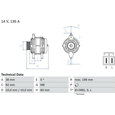 generátor BOSCH 0 986 082 190