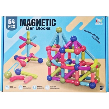 Конструктор магнитен 64 ел. v-5