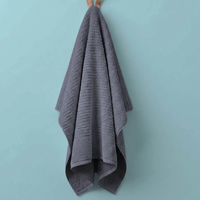 Knitva ručník vlnky 50 x 100 cm tmavě šedý