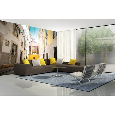 DIMEX ART Самозалепваща се флизелинова фототапета трамвай в лисабон 375 x 250 см