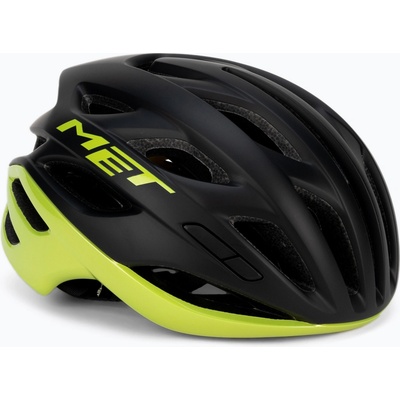 MET Estro MIPS Black Lime Yellow Metallic/Matt Glossy 2023