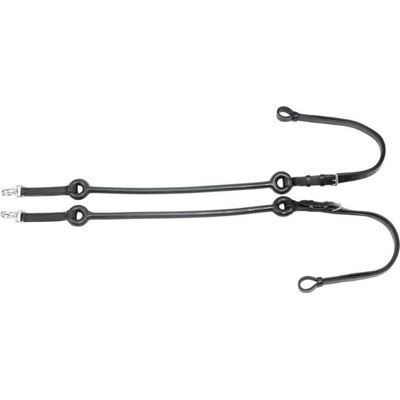 UMBRIA EQUITAZIONE Vyvazovačky kožené s elastickou částí černé