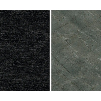 Polyform obkladová deska oboustranná abstrakt černý/kámen zelený 10x640x4100 mm