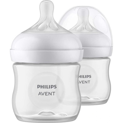 Avent flaša Natural Response priehľadná cumlík s ventilom AirFree 125 ml 1x2 ks