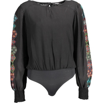 DESIGUAL Дамско боди с дълги ръкави desigual, xl, Черен (22swbw47_nero_2000)