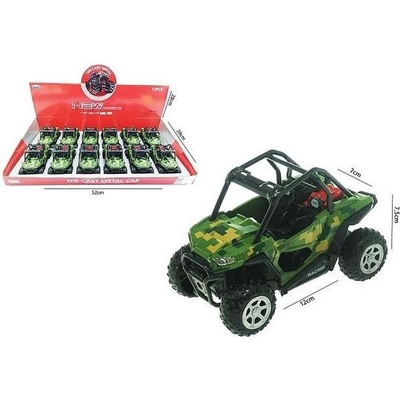 HIPO Buggy v military stylu 12 cm se světlem a zvukem