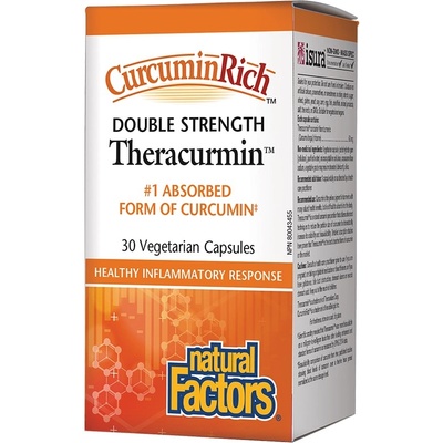 Natural Factors CurcuminRich Double Strength Theracurmin, 60 mg, 30 капсули, Natural Factors