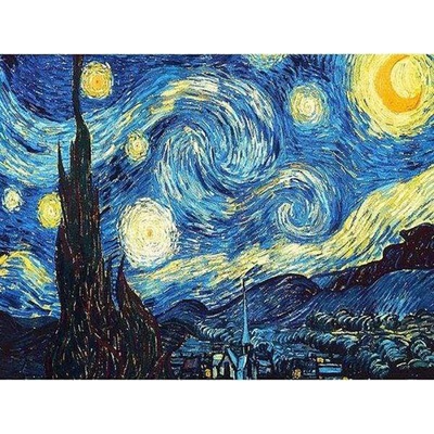 Figured ART Diamantové malování VAN GOGH HVĚZDNÁ NOC na rámu 40 x 50 cm