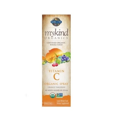 Garden of Life Mykind Organics Vitamin C Био спрей, Витамин С в спрей, портокал и мандарина, 58 мл