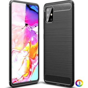 Image 1 of Samsung Galaxy A51 Удароустойчив Carbon Fiber Калъф и Протектор