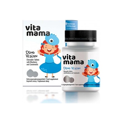 Siberian Wellness Dino Vision Chewable Tablets with Blueberry and Carotenoids 90 žvýkacích tablet