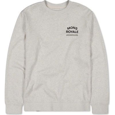 Mons Royale Мъжки вълнен пуловер Mons Royale Inversion Merino Crew Merino jumper - Light Grey Heather - размер XL (005-6988-0214)
