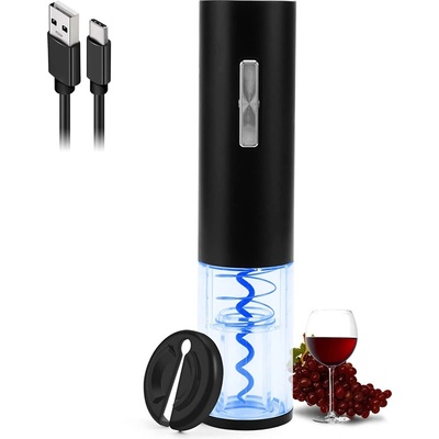 Zortung Elektrický USB otvárač na víno Black LED 20cm