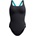 Speedo Дамски бански костюм Speedo Women's Solid Flex Band One Piece Swimsuit - Anthracite/Mayan Blue - размер 40 (EU) (150-6100-0114)