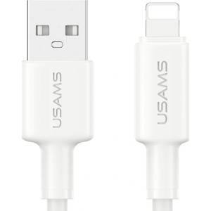 USAMS Кабел USAMS U90 2.4A до Lightning, бял (Usa001679)
