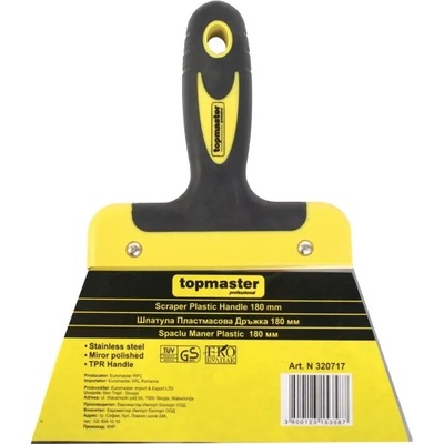 TOPMASTER ШПАКЛА С ПЛАСТМАСОВА ДРЪЖКА ТМР 180мм (320717)